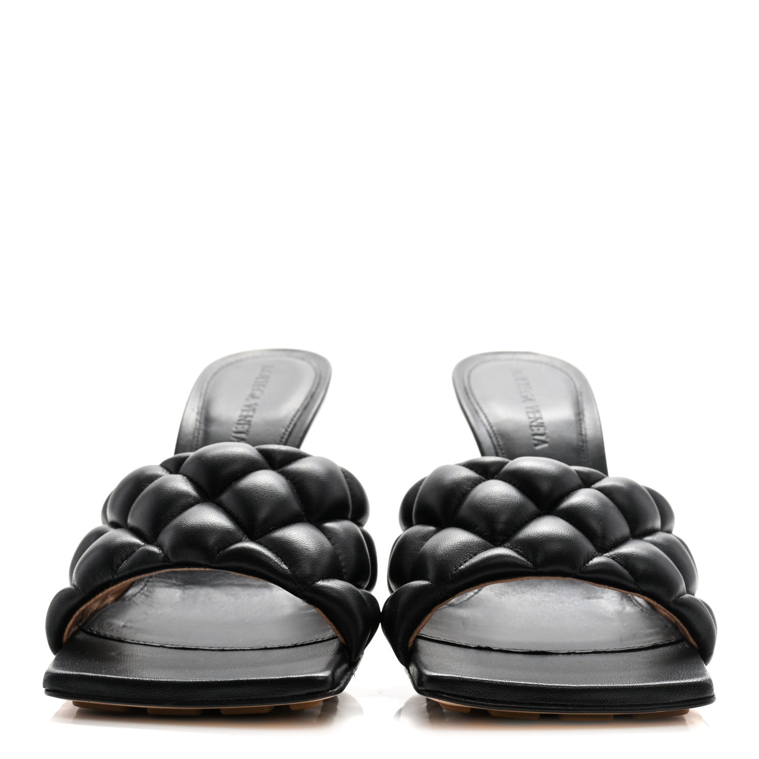 Bottega Veneta Nappa Matelasse Padded Mule Sandals 36.5 Black 5 of 18