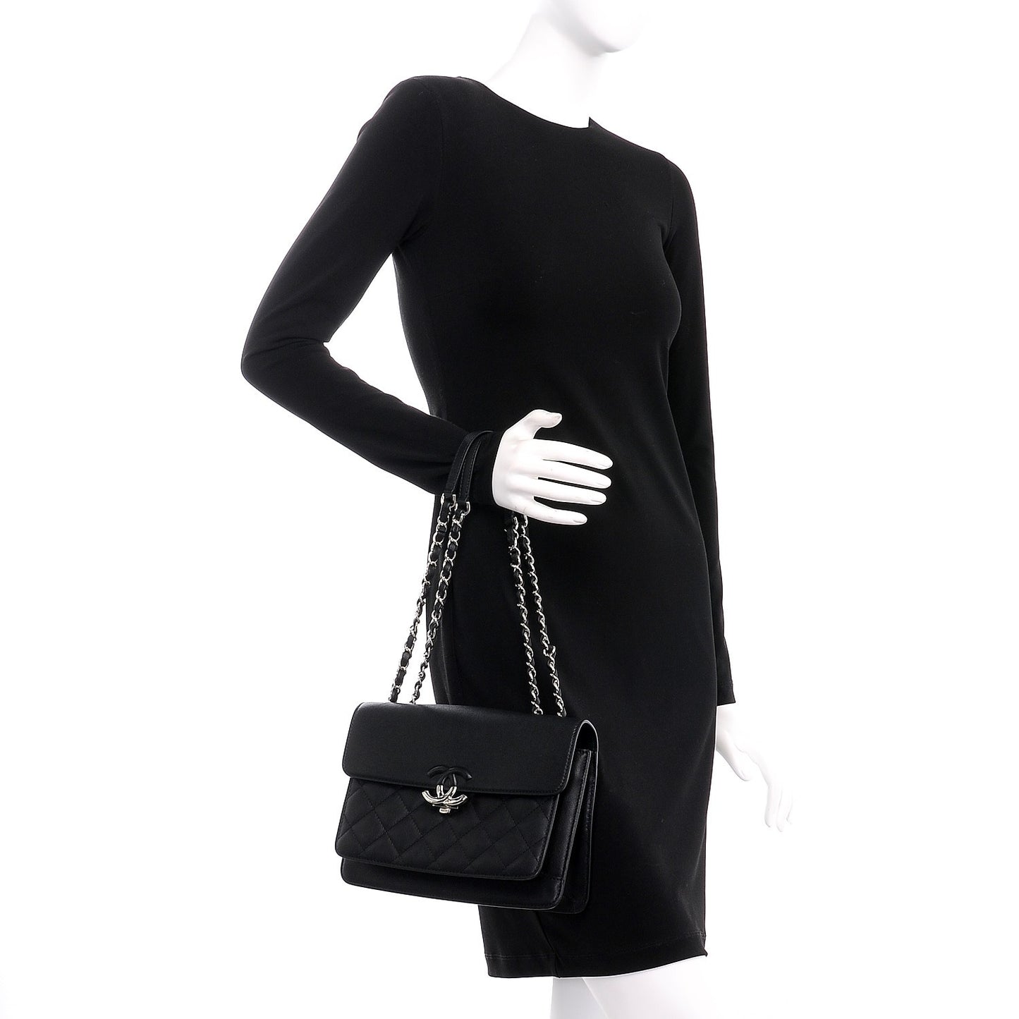 Lambskin Quilted Mini Urban Companion Flap Black