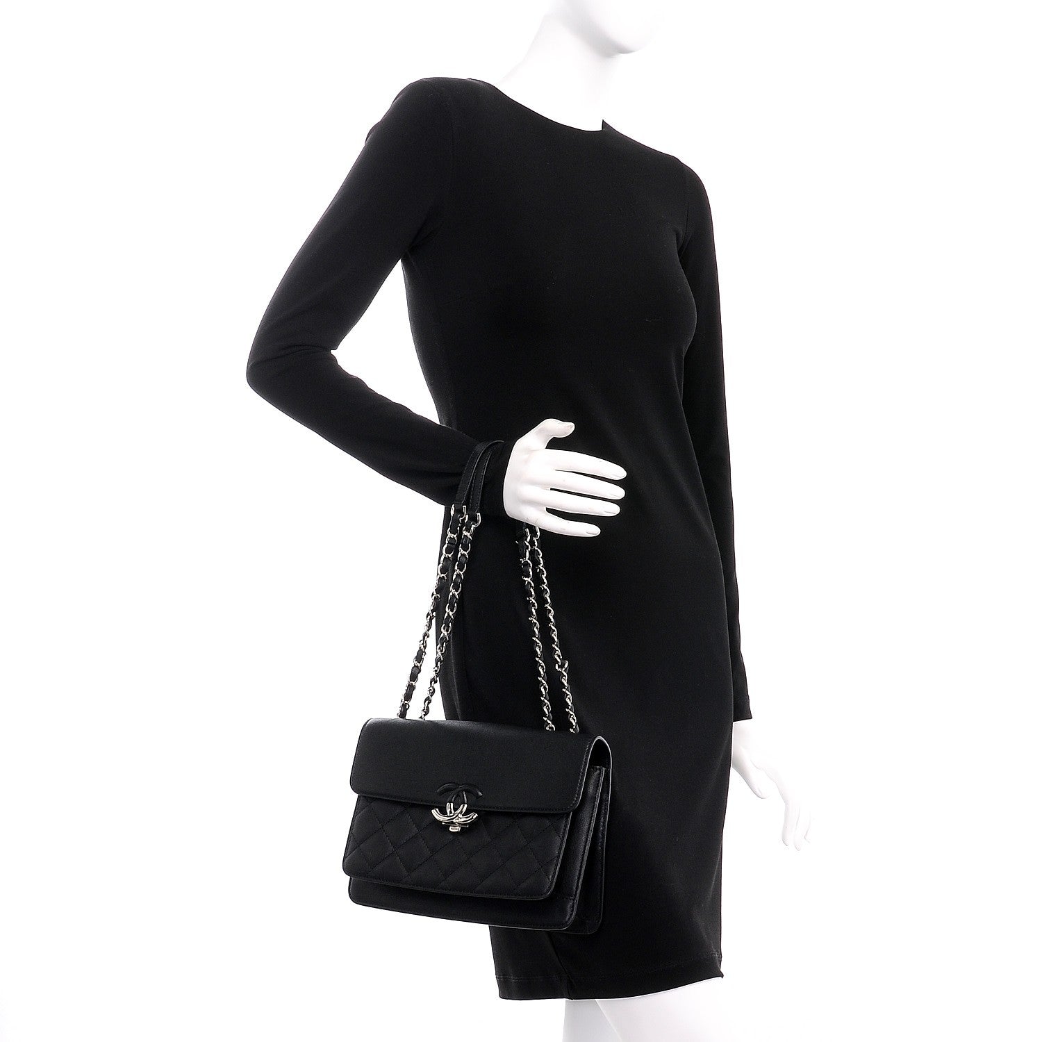 Chanel Lambskin Quilted Mini Urban Companion Flap Black 3 of 8