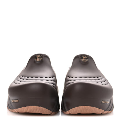 Louis Vuitton Rubber Mens LV Shark Clogs 8 Mocha 3 of 12