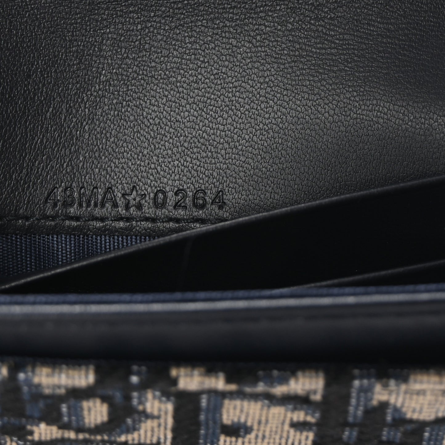 Smooth Calfskin Oblique Saddle Bloom Card Holder Blue