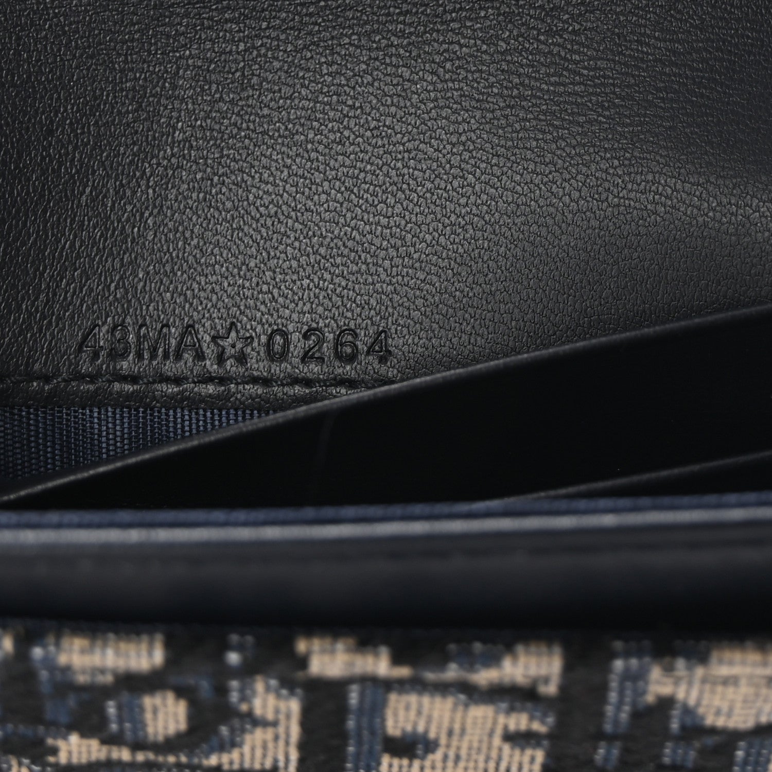 Christian Dior Smooth Calfskin Oblique Saddle Bloom Card Holder Blue 7 of 8