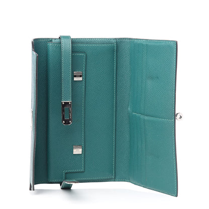 Hermes Epsom Kelly Longue Wallet Malachite 5 of 10