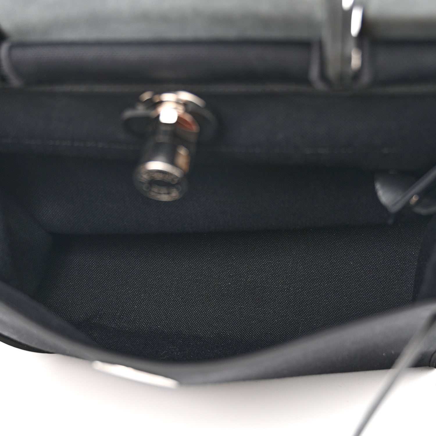 Hermes Military Toile Vache Hunter Herbag Zip PM 31 Black 6 of 11