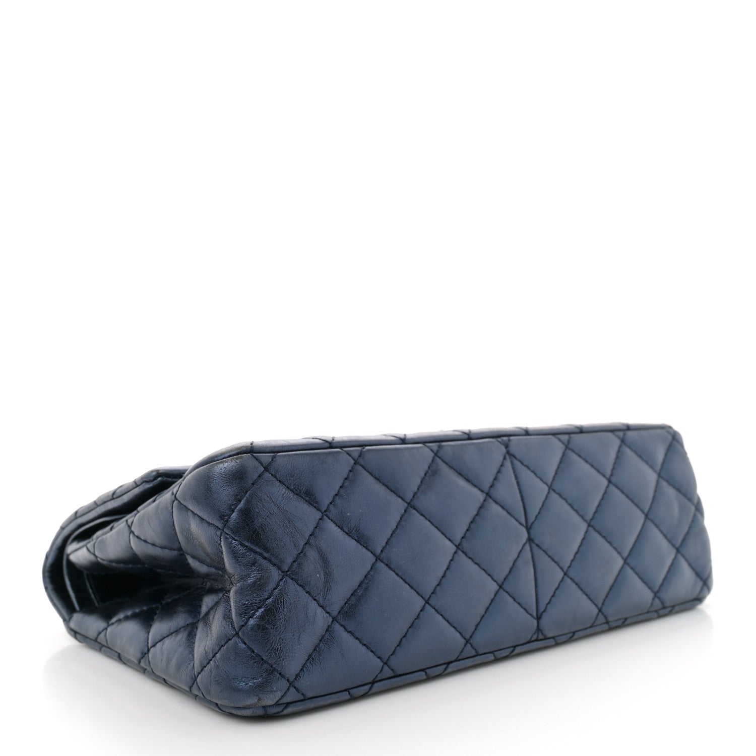 Chanel Metallic Aged Calfskin Quilted 2.55 Reissue 226 Flap Dark Navy Blue 4 of 12