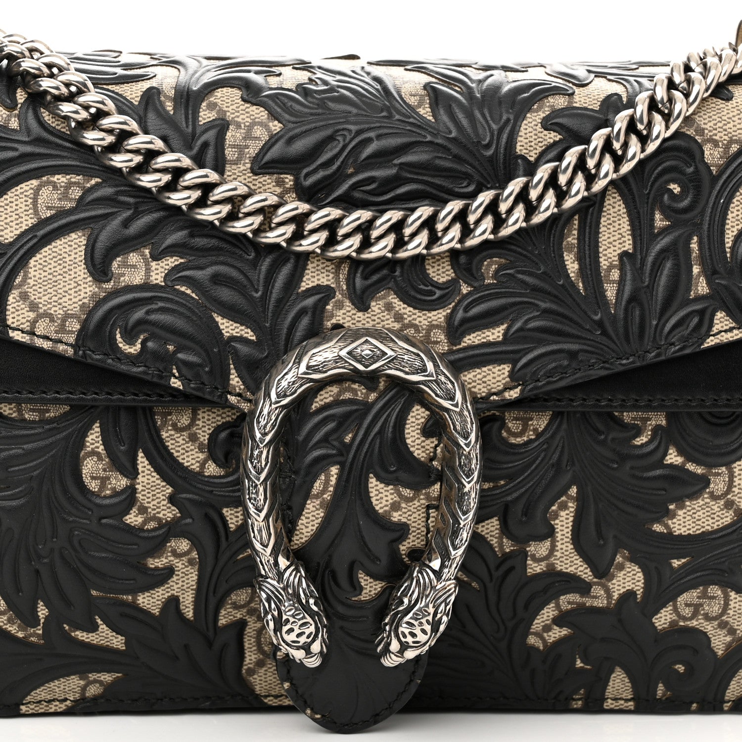Gucci GG Supreme Monogram Arabesque Small Dionysus Shoulder Bag Black 5 of 13