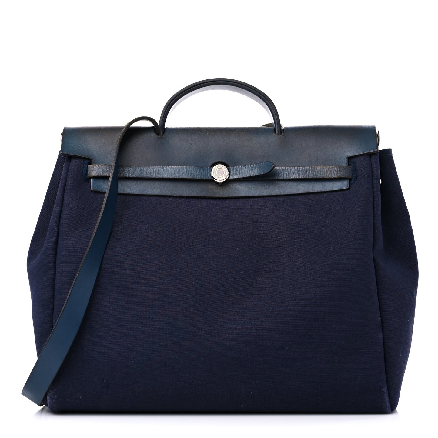 Toile Vache Calfskin Herbag 39 MM Navy