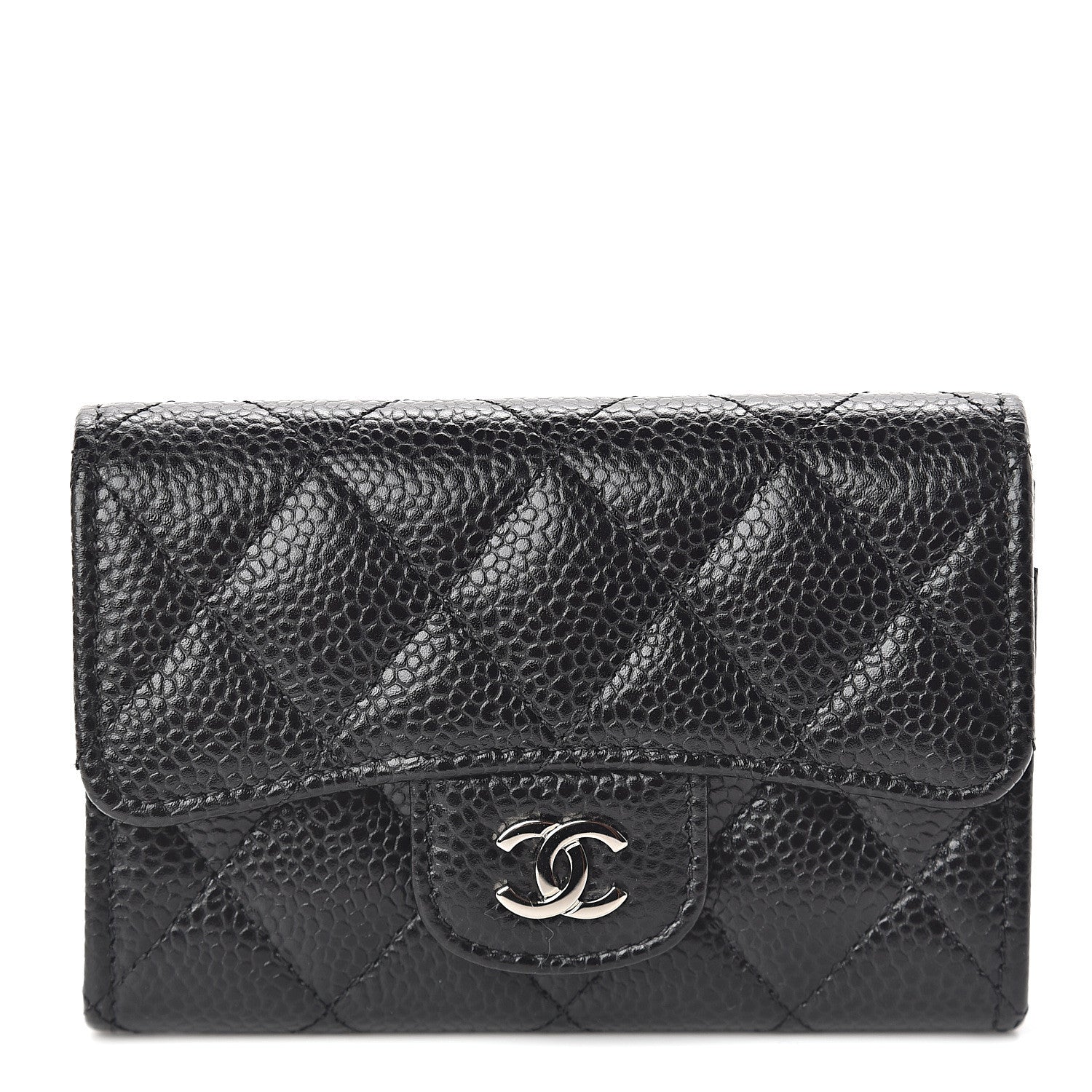 Chanel Caviar Quilted Flap Card Holder Black 1 of 9