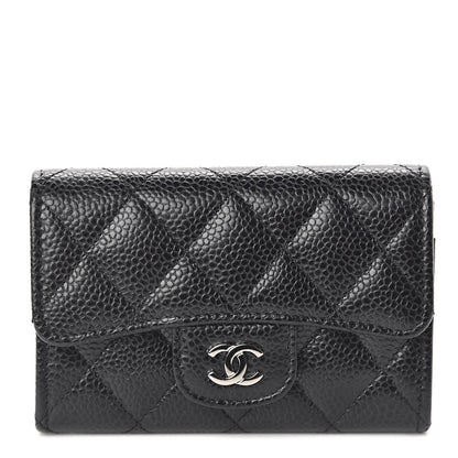 Chanel Caviar Quilted Flap Card Holder Black 1 of 9