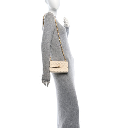 Chanel Satin Quilted Mini Flap White 2 of 11