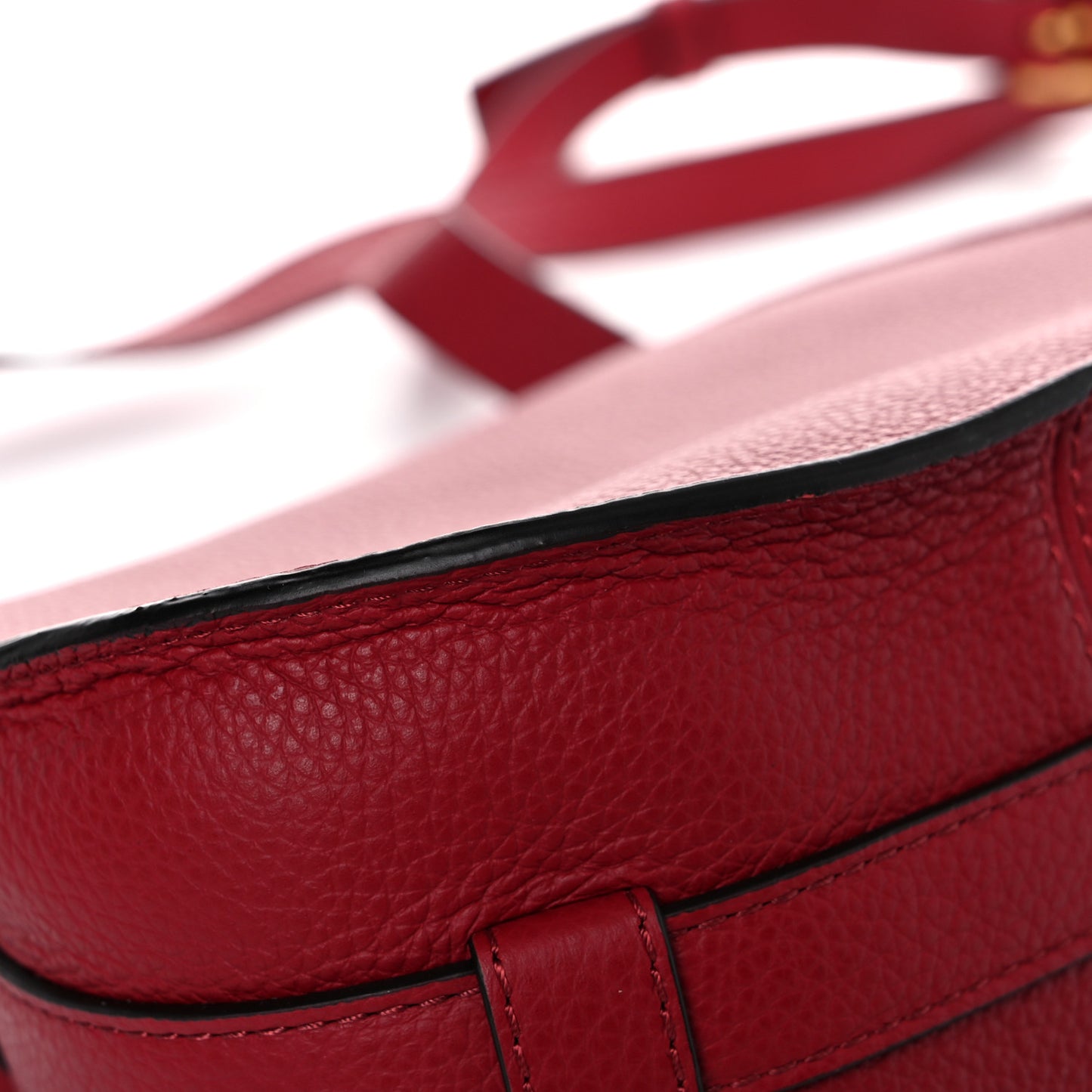 Calfskin Mini Marcie Round Crossbody Bag Red