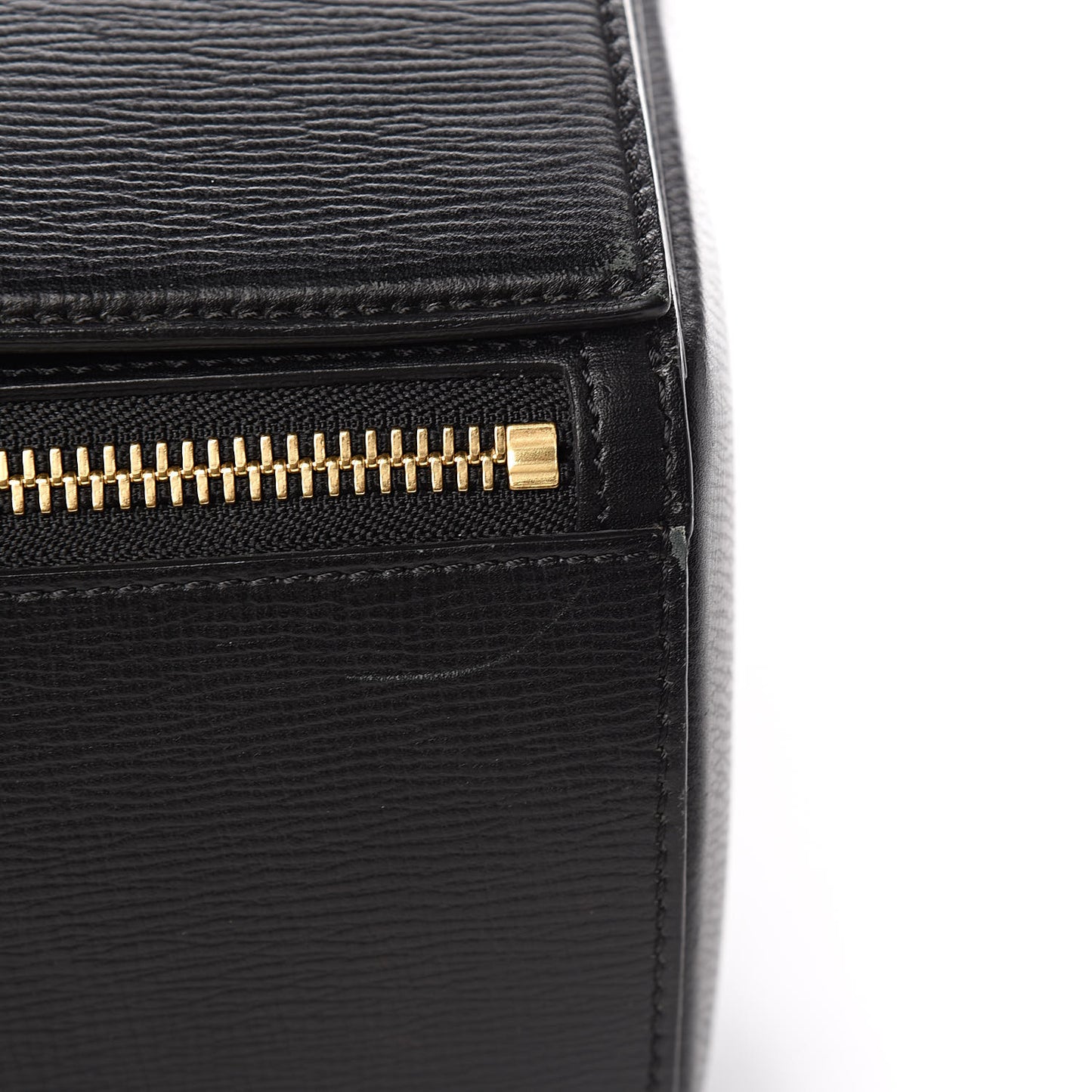Textured Calfskin Medium Pandora Box Crossbody Bag Black