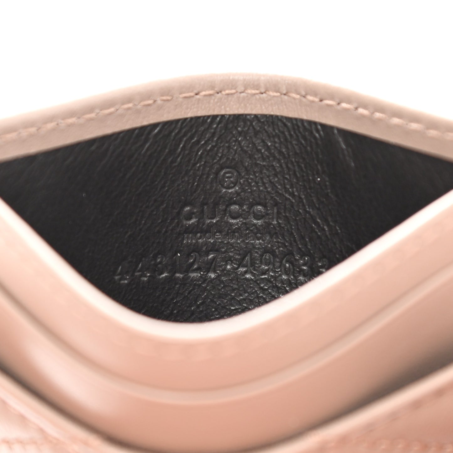 Calfskin Matelasse GG Marmont Card Holder Porcelain Rose