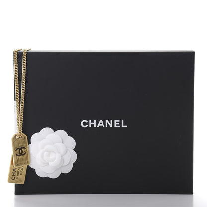 Chanel ID Dog Tag Charm Necklace Gold 5 of 5