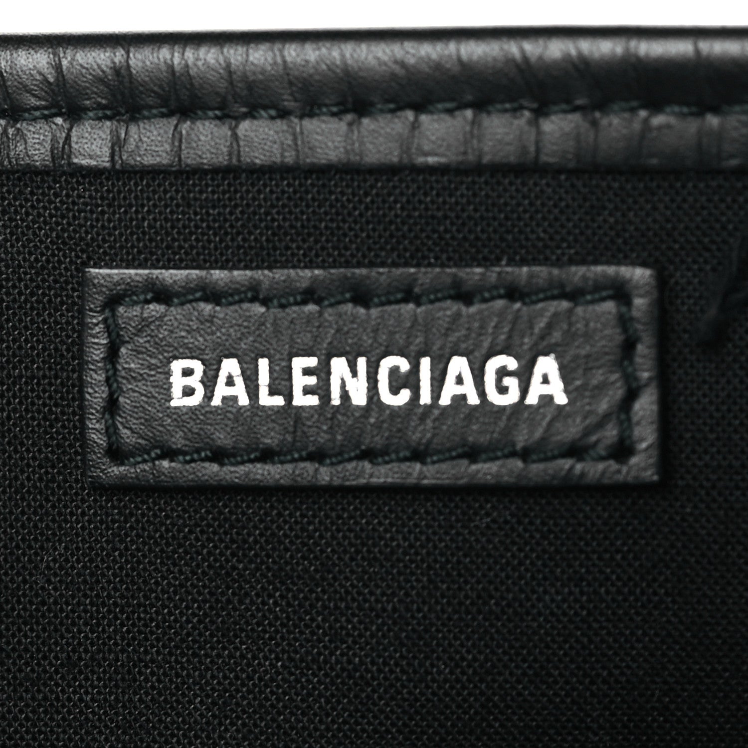 Balenciaga Cotton Canvas Calfskin Navy Cabas XS Natural Black 7 of 11