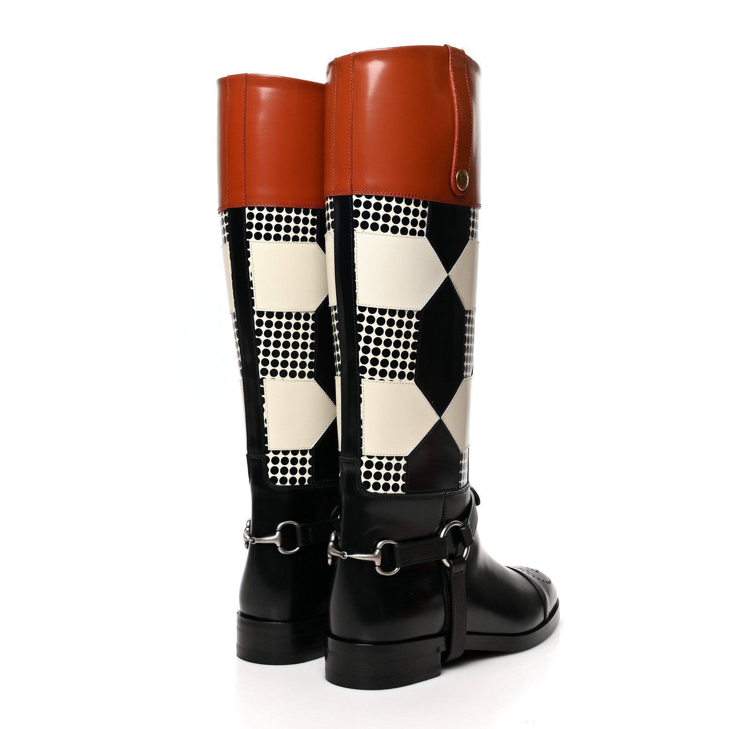 Gucci Calfskin Zelda Harness Riding Boots 38.5 Multicolor 4 of 7