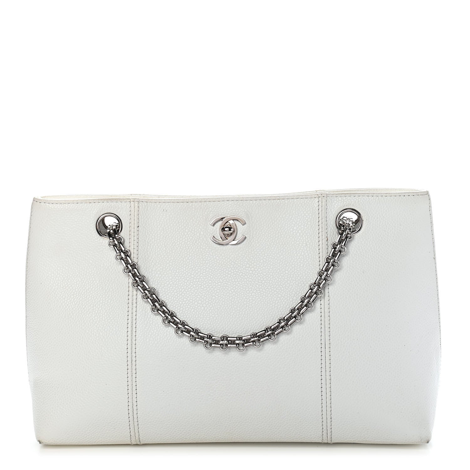 Chanel Caviar Shopper Tote White 1 of 11