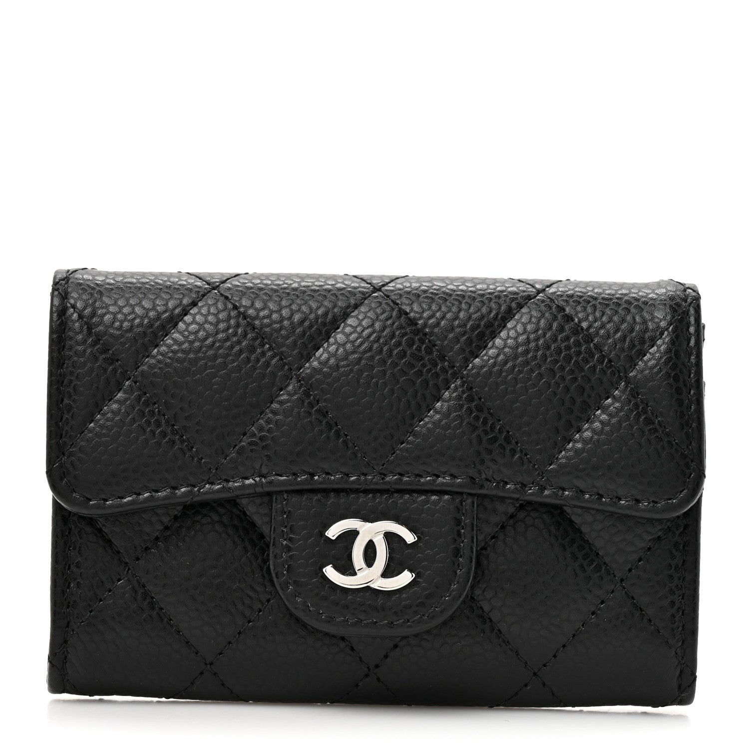 Chanel Caviar Quilted Flap Card Holder Black 1 of 8