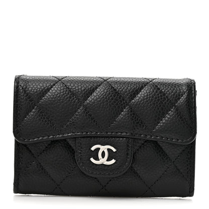 Chanel Caviar Quilted Flap Card Holder Black 1 of 8