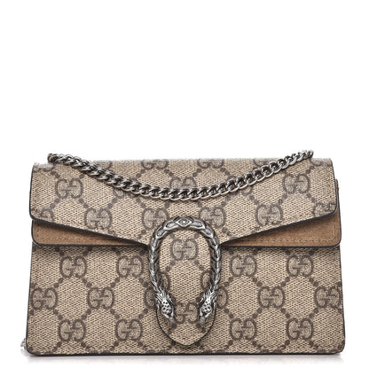 Gucci GG Supreme Monogram Super Mini Dionysus Shoulder Bag Taupe 1 of 6