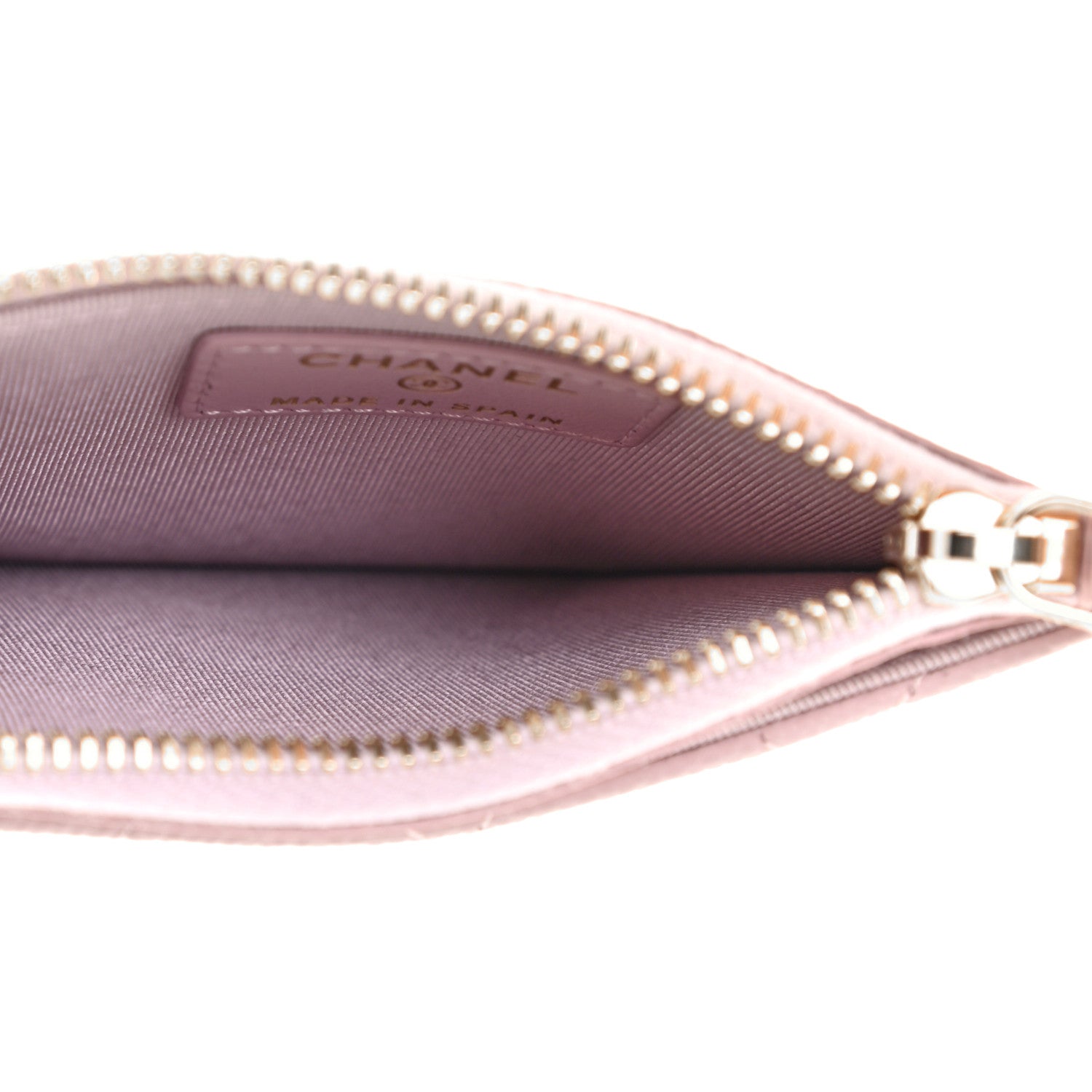 Chanel Caviar Quilted CC Zip Card Holder Light Pink 5 of 7