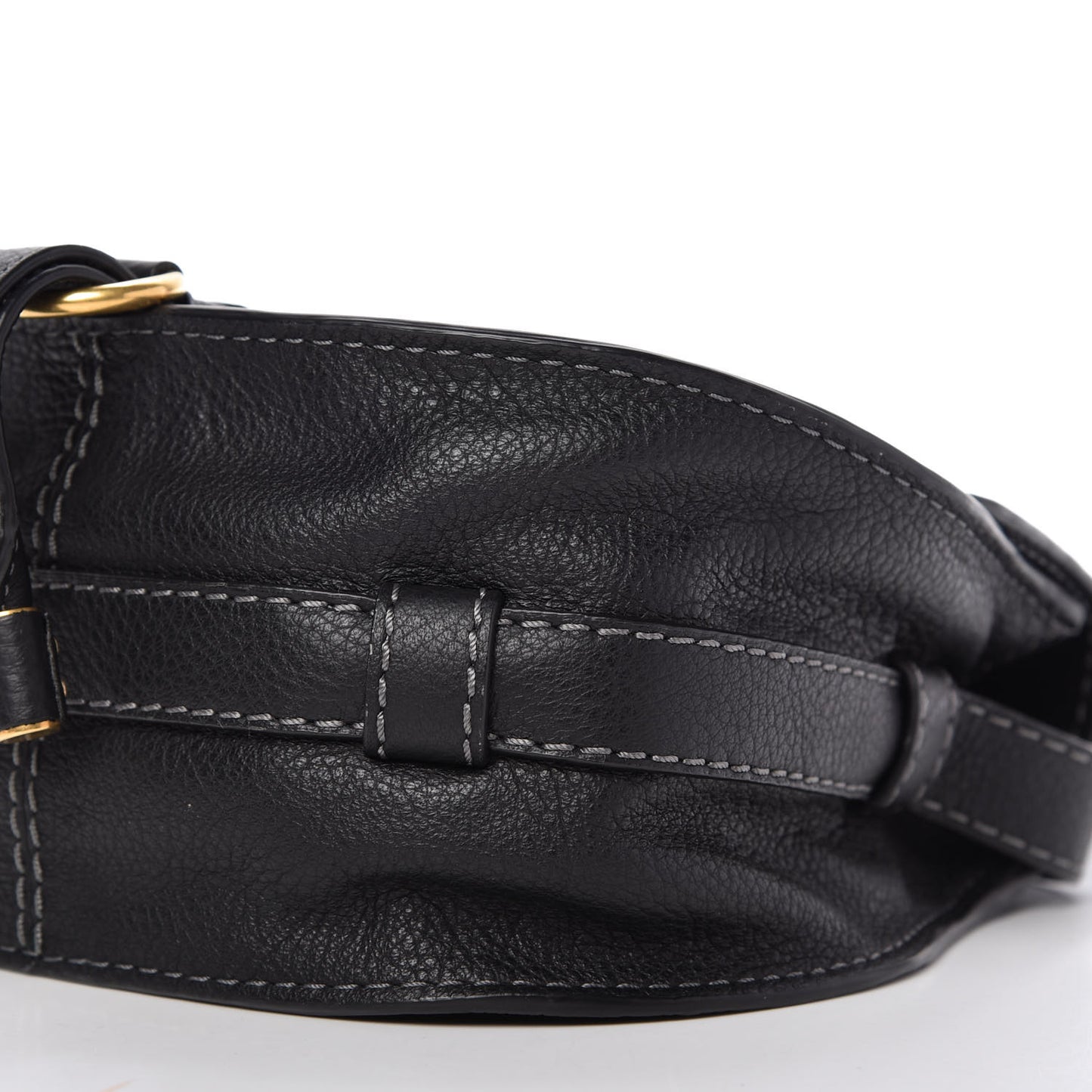 Calfskin Mini Marcie Round Crossbody Bag Black