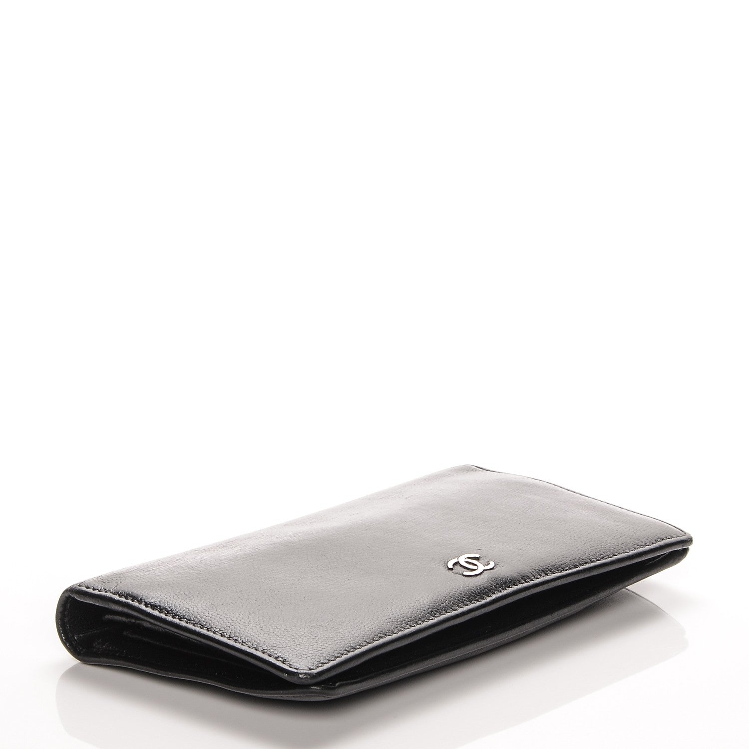 Chanel Caviar Sevruga Yen Wallet Black 4 of 8