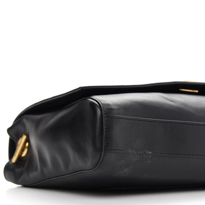 Saint Laurent Smooth Calfskin Suede Medium Reversible Monogram Kate Satchel Black 12 of 16