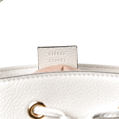 Gucci Glazed Textured Calfskin Web Small Ophidia Bucket Bag Mystic White 8 of 11