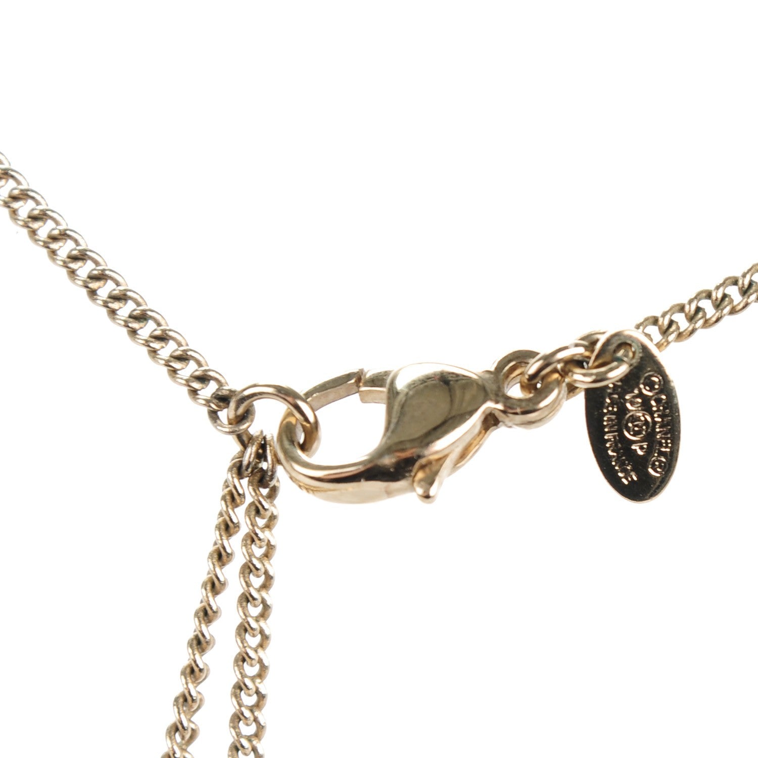 Chanel Enamel CC Pearl Necklace Gold 3 of 4