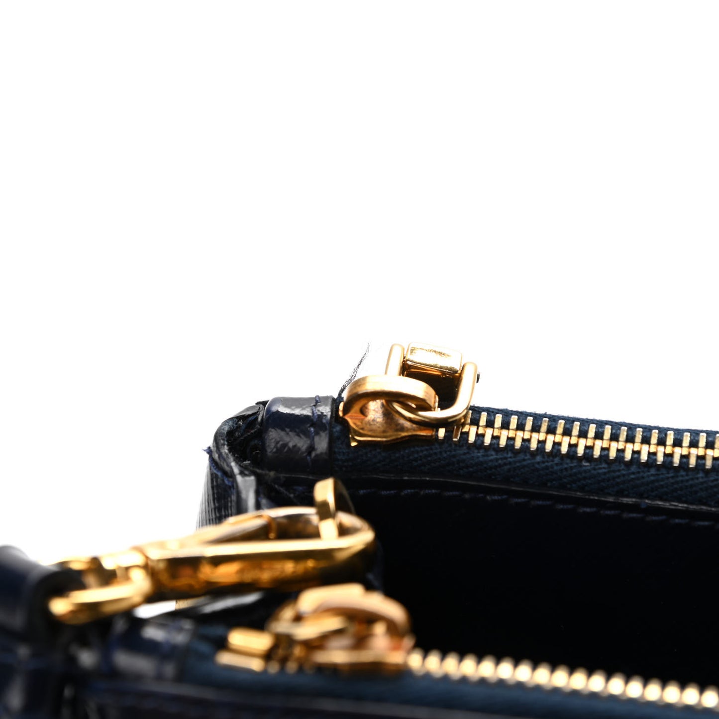 Saffiano Vernice Mini Galleria Double Zip Tote Baltico