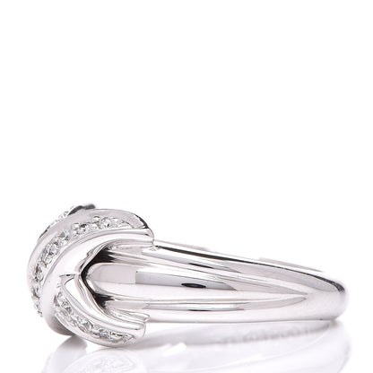 Tiffany 18K White Gold Diamond Signature X Ring 49 4.75 3 of 6