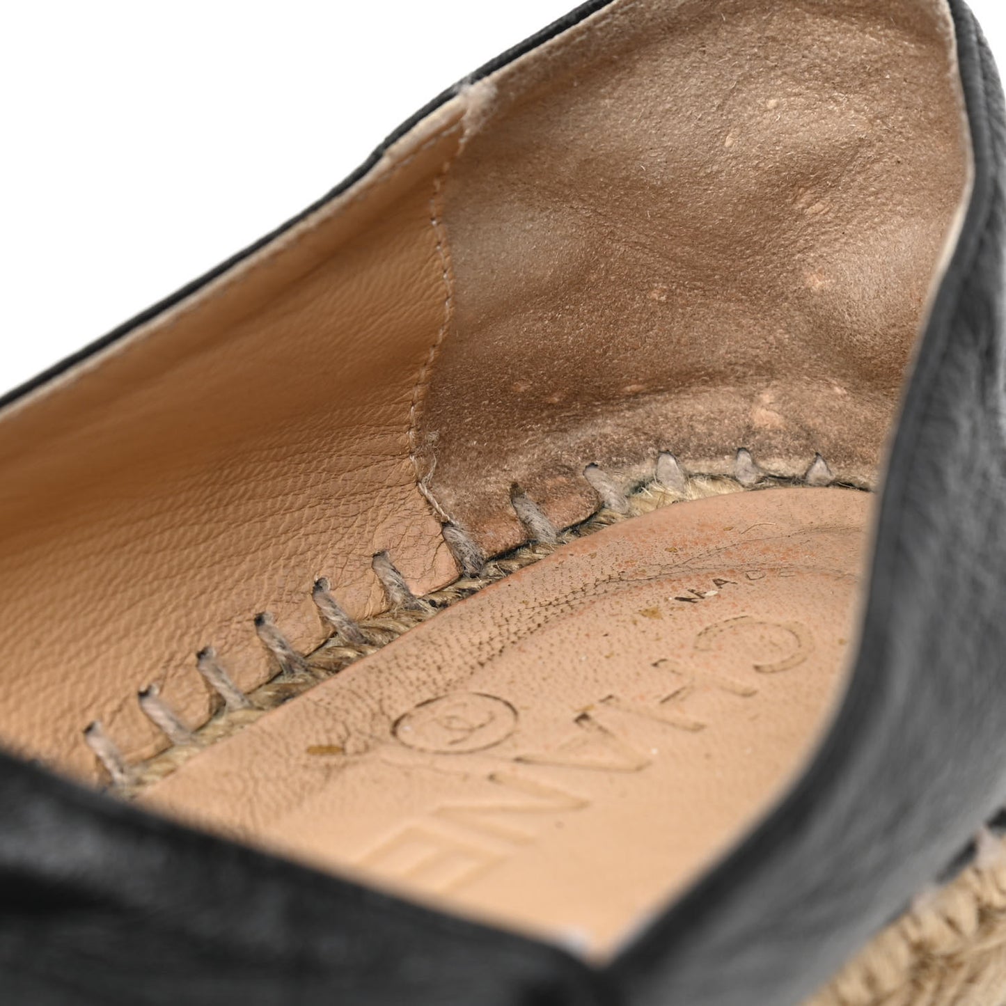 Lambskin CC Espadrilles 38 Black