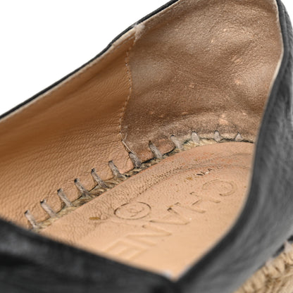 Chanel Lambskin CC Espadrilles 38 Black 7 of 7
