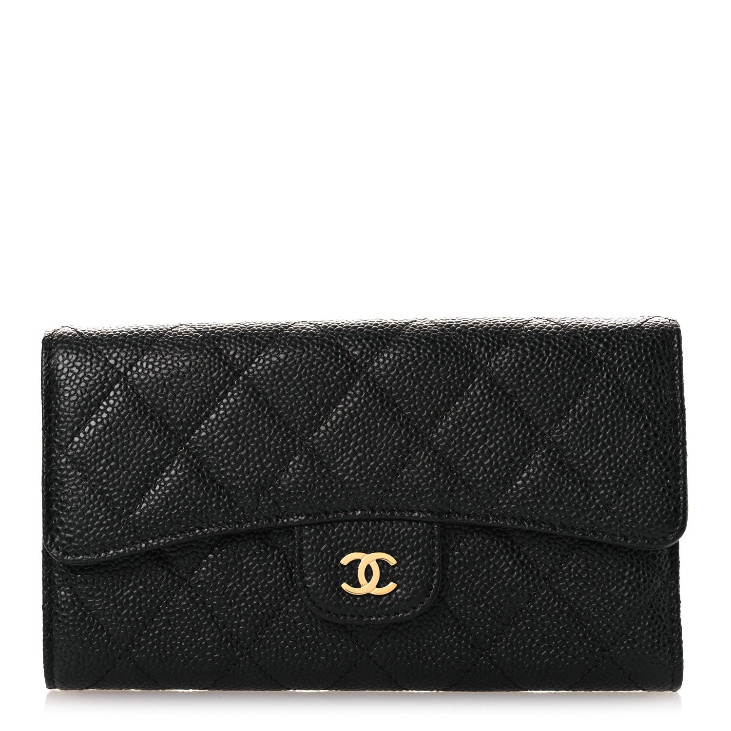 Chanel Caviar Quilted Large Flap Wallet Black 1 of 8