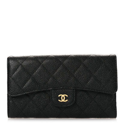 Chanel Caviar Quilted Large Flap Wallet Black 1 of 8