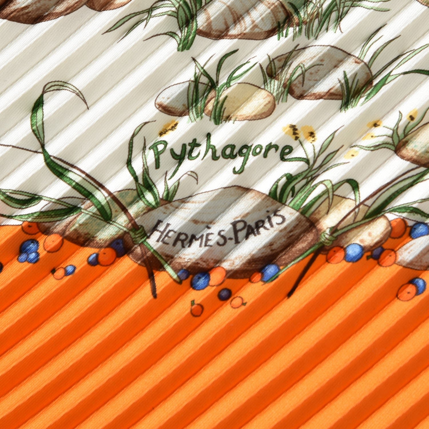 Hermes Silk Plisse Cavalier Des Nuages Scarf 90 3 of 5
