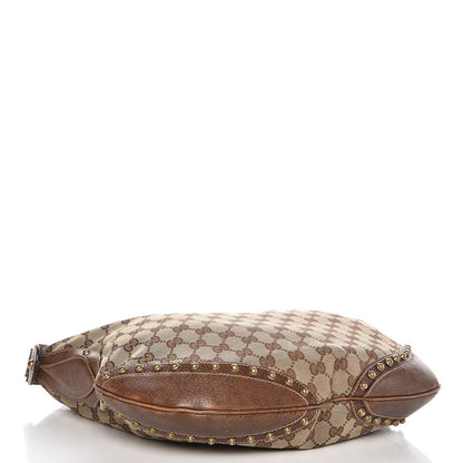 Gucci Monogram Pelham Studded Shoulder Bag Brown 4 of 9