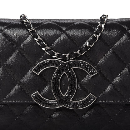 Chanel Iridescent Caviar Crystal Quilted Wallet On Chain WOC Black 11 of 11