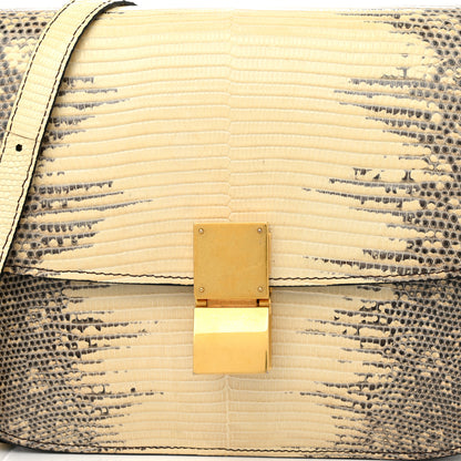 Celine Lizard Medium Classic Box Flap Bag Natural 8 of 10