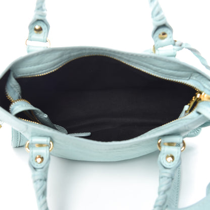 Balenciaga Agneau Giant 12 Gold Hardware Mini City Bleu Maldives 5 of 10