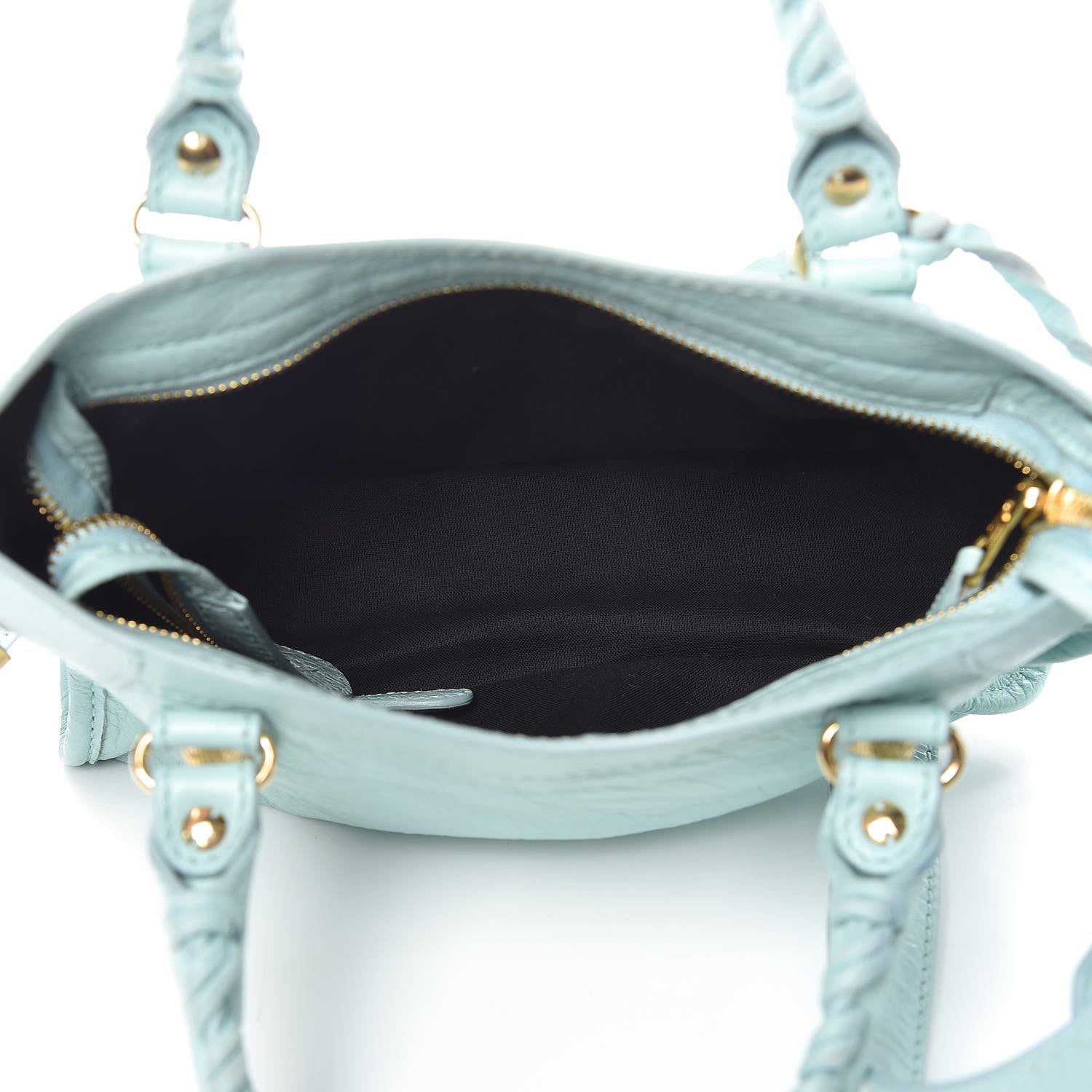 Balenciaga Agneau Giant 12 Gold Hardware Mini City Bleu Maldives 5 of 10