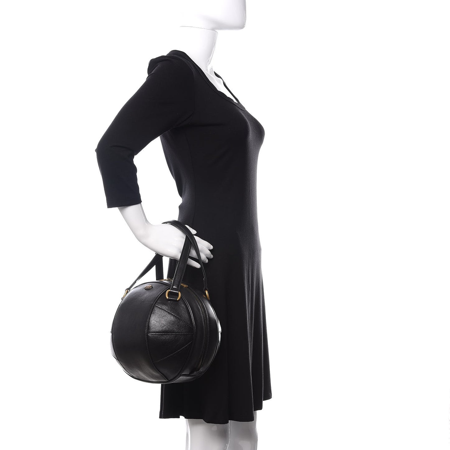 Piuma Lux Energy Tifosa Basketball Shaped Shoulder Bag Black