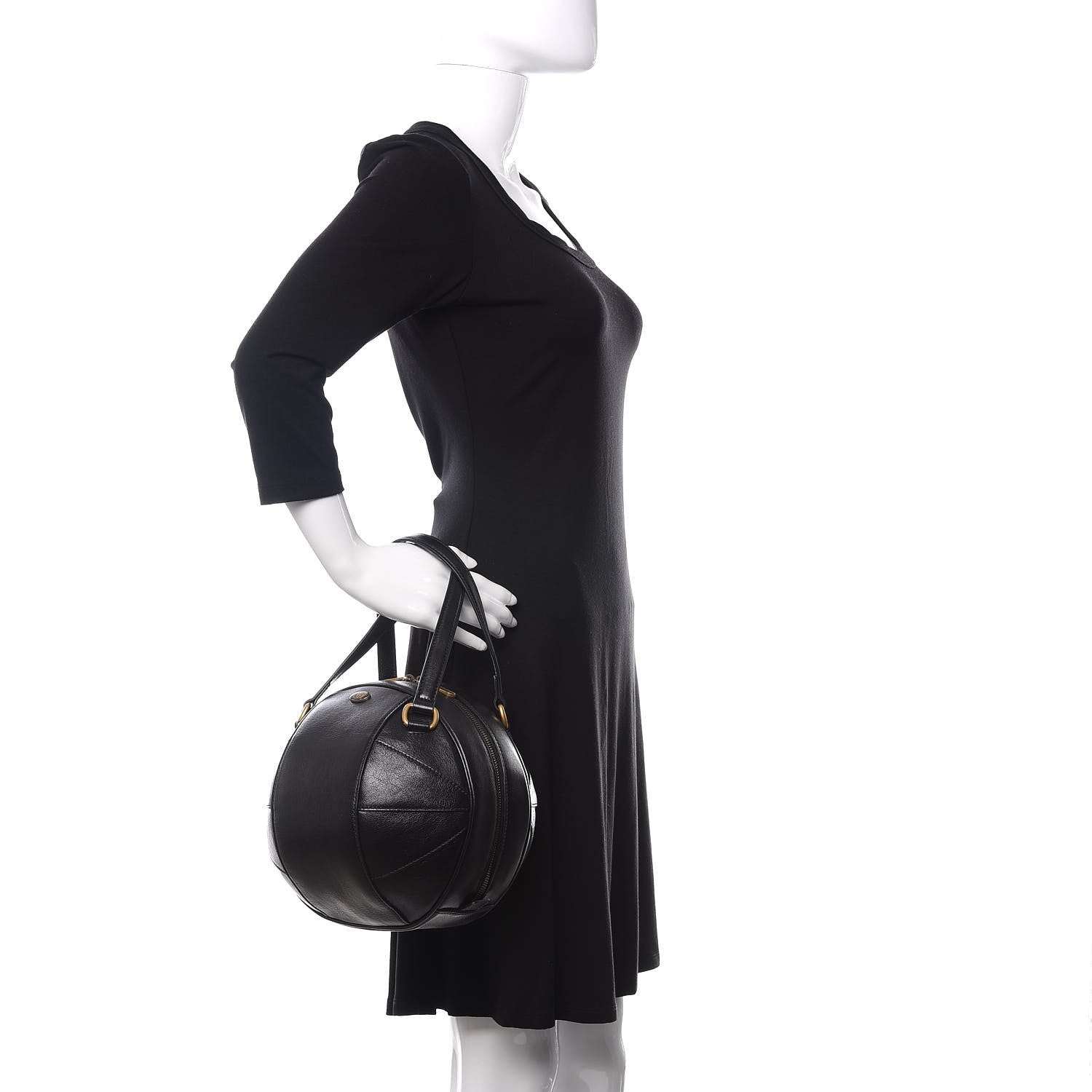 Gucci Piuma Lux Energy Tifosa Basketball Shaped Shoulder Bag Black 2 of 10