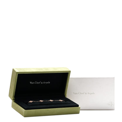 Van Cleef & Arpels 18K Rose Gold 6 Motifs Sweet Alhambra Bracelet 5 of 5