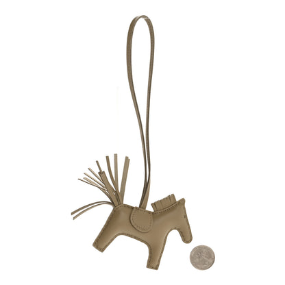 Hermes Milo Lambskin Grigri Rodeo Horse Bag Charm PM Beige Marfa 2 of 4