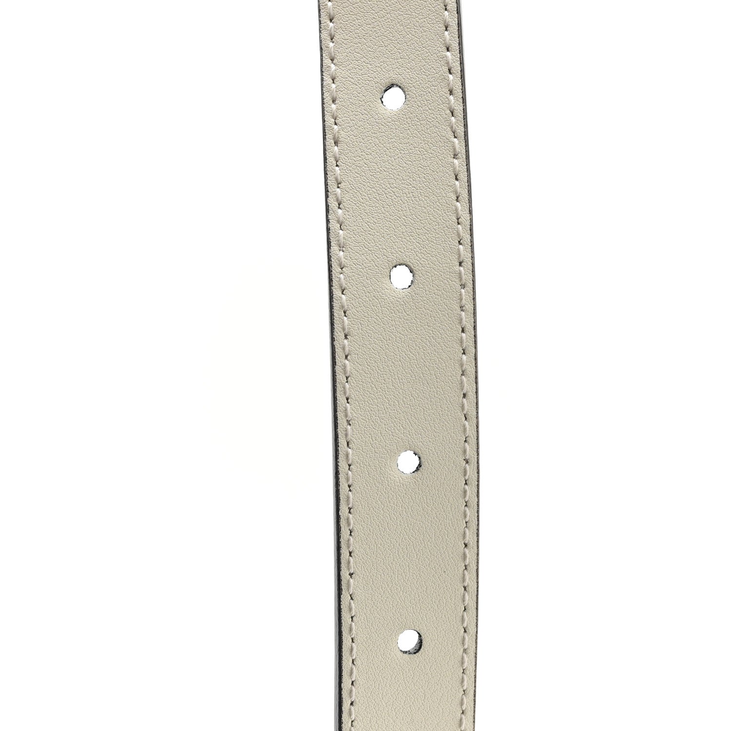 Gucci Plutone Calfskin Palladium Double G 75 30 Belt Mystic White 4 of 4