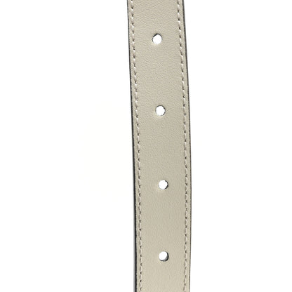 Gucci Plutone Calfskin Palladium Double G 75 30 Belt Mystic White 4 of 4