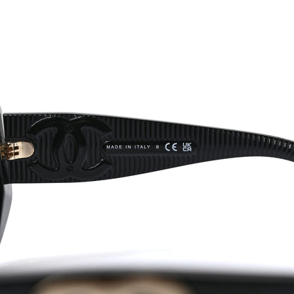 Chanel Acetate Shield Sunglasses 5495 Black 6 of 7