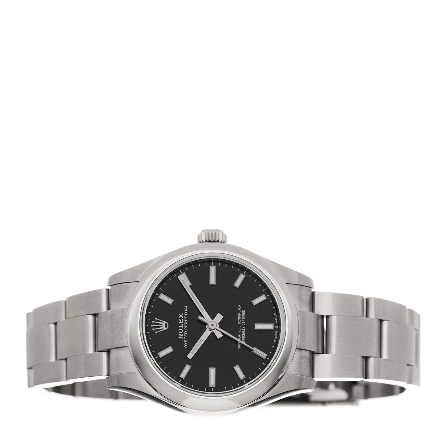 Stainless Steel 31mm Oyster Perpetual Watch Bright Black 277200